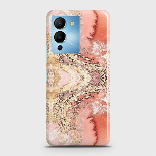 Infinix Note 12 5G Cover - Trendy Chic Rose Gold Marble Printed Hard Case with Life Time Colors Guarantee