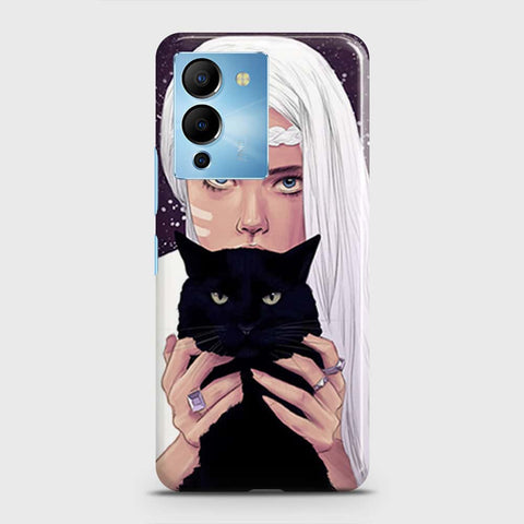 Infinix Note 12 5G Cover - Trendy Wild Black Cat Printed Hard Case with Life Time Colors Guarantee
