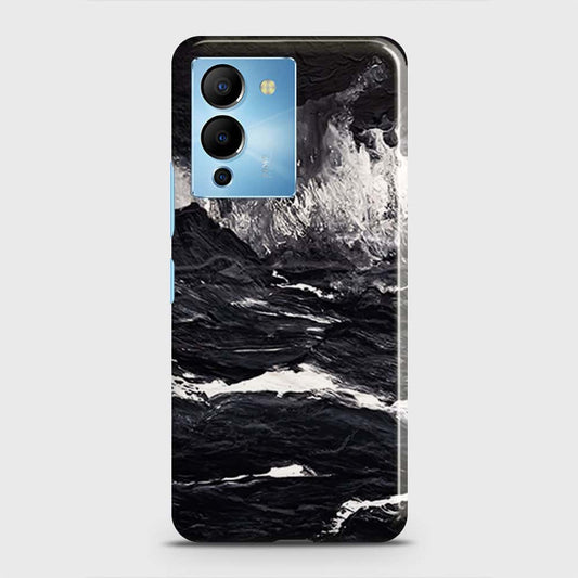 Infinix Note 12 5G Cover - Black Ocean Marble Trendy Printed Hard Case with Life Time Colors Guarantee