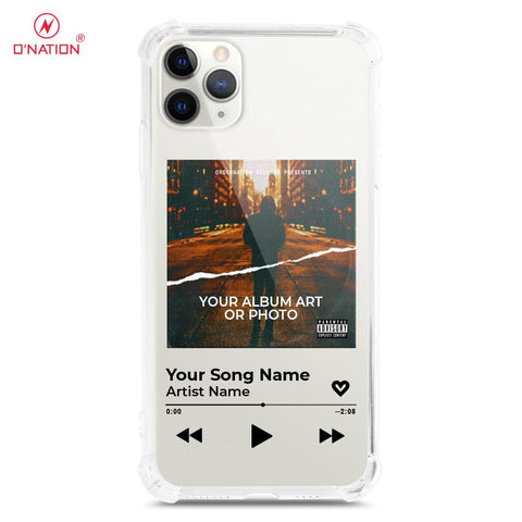 iPhone 11 Pro Max Cover - Personalised Album Art Series - 4 Designs - Clear Phone Case - Soft Silicon Borders