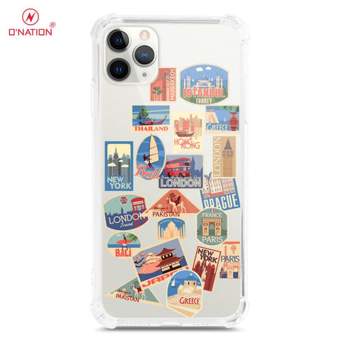 iPhone 11 Pro Max Cover - Personalised Boarding Pass Ticket Series - 5 Designs - Clear Phone Case - Soft Silicon Borders