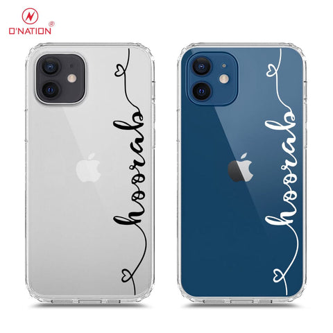 iPhone 12 Pro Cover - Personalised Name Series - 8 Designs - Clear Phone Case - Soft Silicon Borders