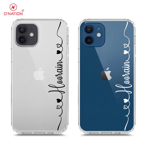 iPhone 12 Pro Cover - Personalised Name Series - 8 Designs - Clear Phone Case - Soft Silicon Borders