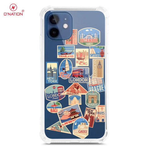 iPhone 12 Cover - Personalised Boarding Pass Ticket Series - 5 Designs - Clear Phone Case - Soft Silicon Borders