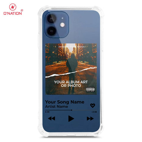 iPhone 12 Mini Cover - Personalised Album Art Series - 4 Designs - Clear Phone Case - Soft Silicon Borders