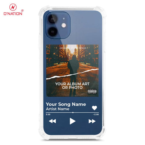 iPhone 12 Mini Cover - Personalised Album Art Series - 4 Designs - Clear Phone Case - Soft Silicon Borders