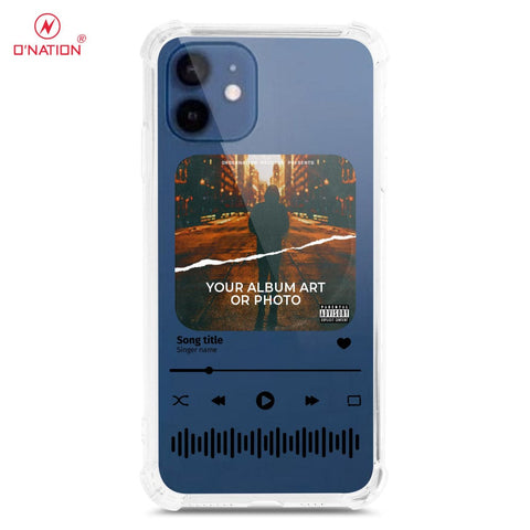 iPhone 12 Mini Cover - Personalised Album Art Series - 4 Designs - Clear Phone Case - Soft Silicon Borders