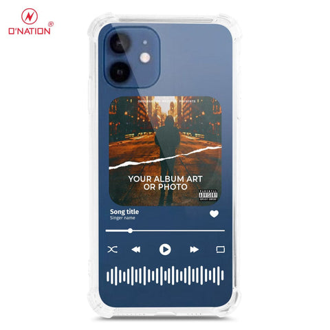 iPhone 12 Mini Cover - Personalised Album Art Series - 4 Designs - Clear Phone Case - Soft Silicon Borders