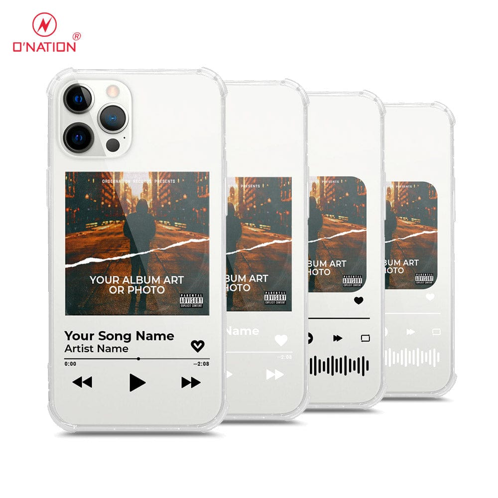 iPhone 12 Pro Max Cover - Personalised Album Art Series - 4 Designs - Clear Phone Case - Soft Silicon Borders