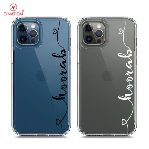 iPhone 12 Pro Max Cover - Personalised Name Series - 8 Designs - Clear Phone Case - Soft Silicon Borders