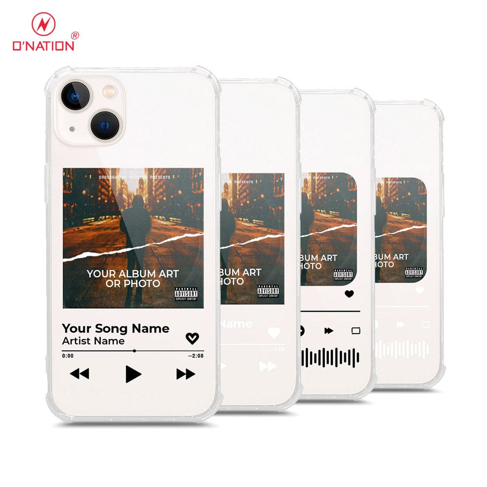 iPhone 13 Cover - Personalised Album Art Series - 4 Designs - Clear Phone Case - Soft Silicon Borders