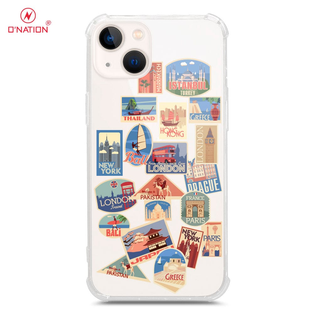 iPhone 13 Cover - Personalised Boarding Pass Ticket Series - Clear Phone Case - Shockproof Tpu+PC Case ( Fast Delivery )