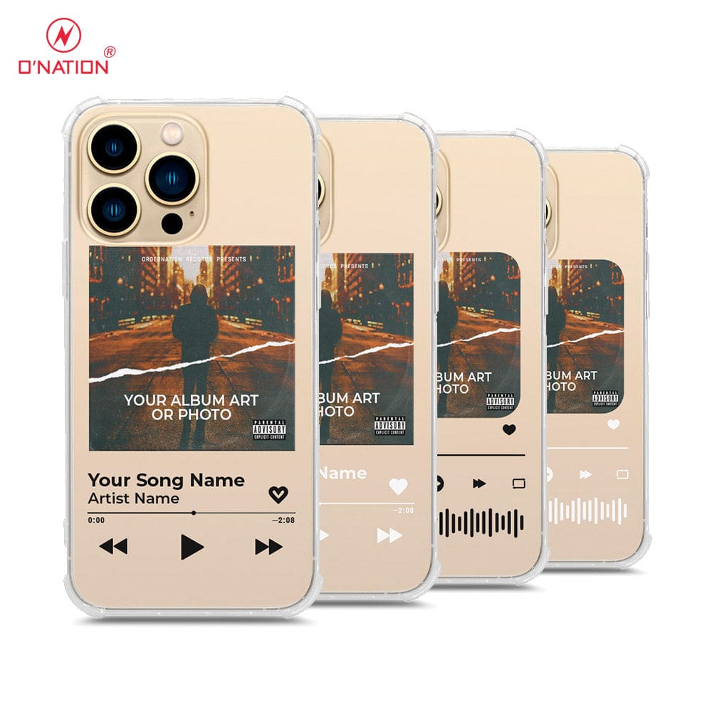 iPhone 14 Pro Max Cover - Personalised Album Art Series - 4 Designs - Clear Phone Case - Soft Silicon Borders