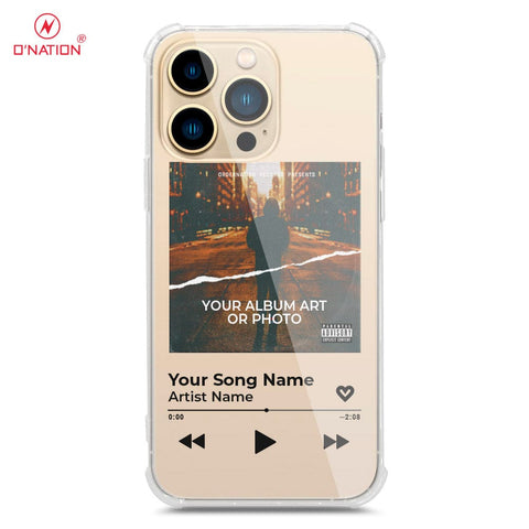 iPhone 14 Pro Max Cover - Personalised Album Art Series - 4 Designs - Clear Phone Case - Soft Silicon Borders