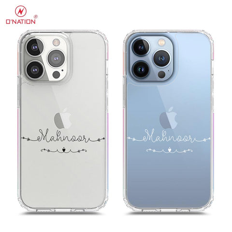 iPhone 13 Pro Cover - Personalised Name Series - 8 Designs - Clear Phone Case - Soft Silicon Borders