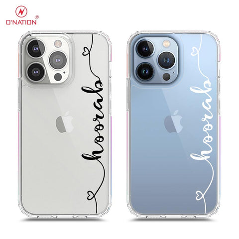 iPhone 13 Pro Cover - Personalised Name Series - 8 Designs - Clear Phone Case - Soft Silicon Borders