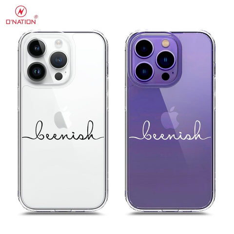 iPhone 14 Pro Max Cover - Personalised Name Series - 8 Designs - Clear Phone Case - Soft Silicon Borders