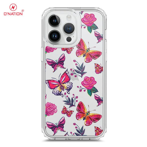 iPhone 15 Pro Cover - O'Nation Butterfly Dreams Series - 9 Designs - Clear Phone Case - Soft Silicon Borders