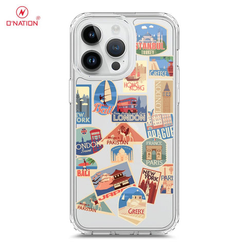 iPhone 15 Pro Cover - Personalised Boarding Pass Ticket Series - 5 Designs - Clear Phone Case - Soft Silicon Borders