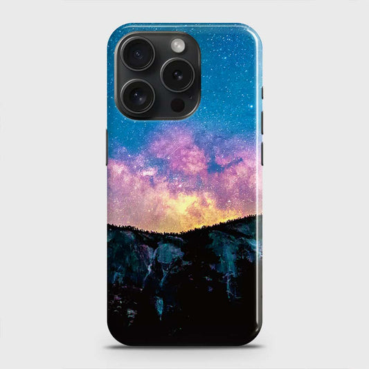 iPhone 15 Pro Cover - Embrace Dark Galaxy  Trendy Printed Hard Case with Life Time Colors Guarantee