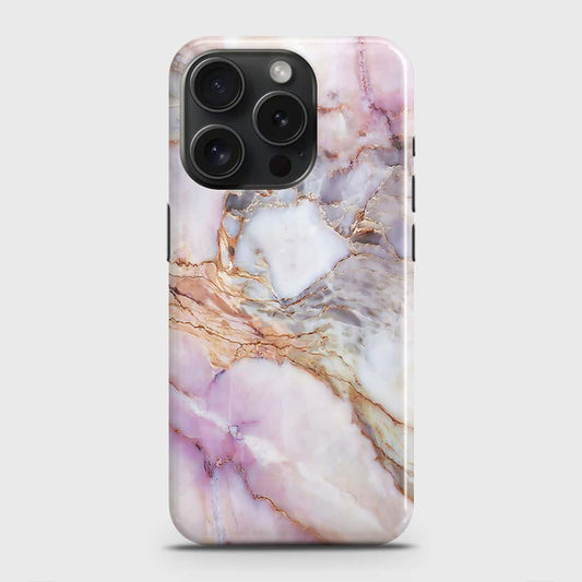 iPhone 15 Pro Cover - Violet Sky Marble Trendy Printed Hard Case with Life Time Colors Guarantee