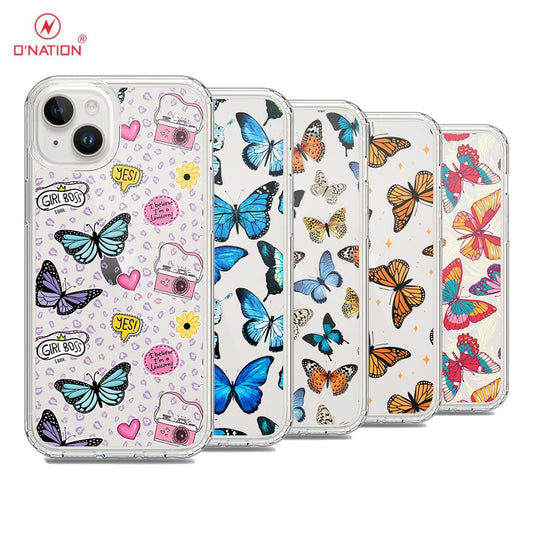 iPhone 15 Plus Cover - O'Nation Butterfly Dreams Series - 9 Designs - Clear Phone Case - Soft Silicon Borders