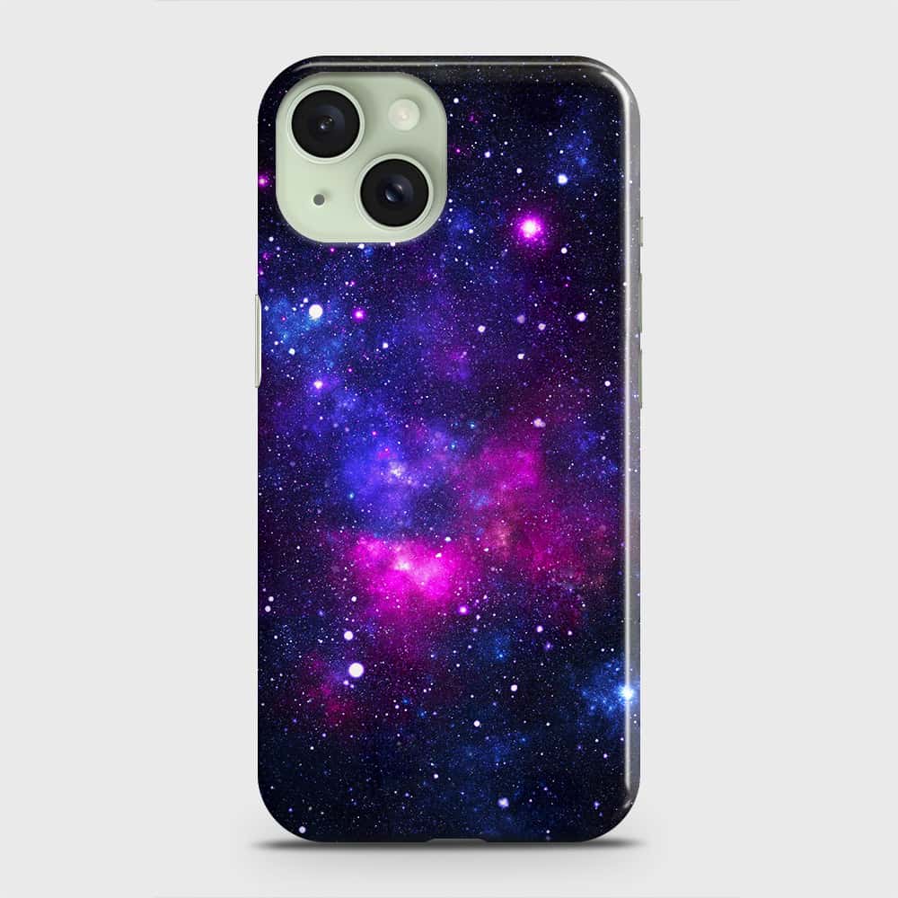 iPhone 15 Plus Cover - Dark Galaxy Stars Modern Printed Hard Case with Life Time Colors Guarantee