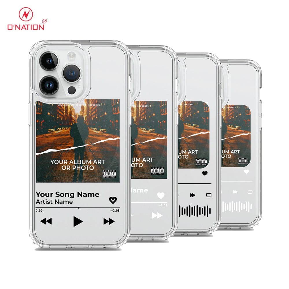 iPhone 15 Pro Max Cover - Personalised Album Art Series - 4 Designs - Clear Phone Case - Soft Silicon Borders