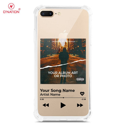 iPhone 8 Plus / 7 Plus Cover - Personalised Album Art Series - 4 Designs - Clear Phone Case - Soft Silicon Borders