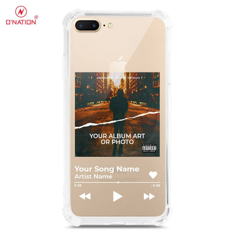 iPhone 8 Plus / 7 Plus Cover - Personalised Album Art Series - 4 Designs - Clear Phone Case - Soft Silicon Borders