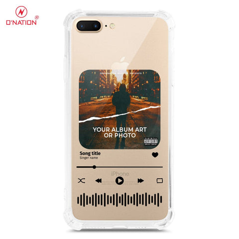 iPhone 8 Plus / 7 Plus Cover - Personalised Album Art Series - 4 Designs - Clear Phone Case - Soft Silicon Borders
