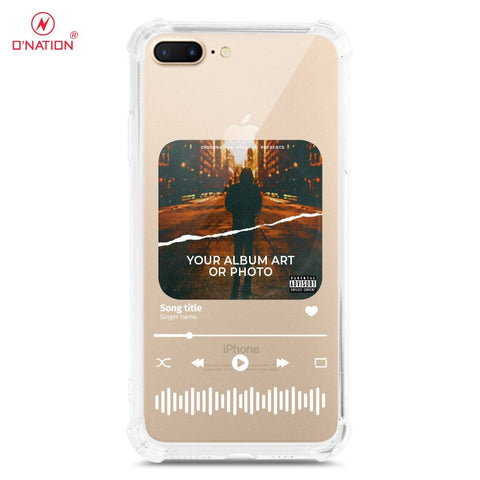 iPhone 8 Plus / 7 Plus Cover - Personalised Album Art Series - 4 Designs - Clear Phone Case - Soft Silicon Borders