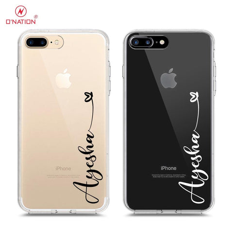 iPhone 8 Plus / 7 Plus Cover - Personalised Name Series - 8 Designs - Clear Phone Case - Soft Silicon Borders