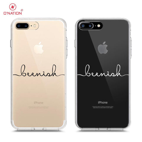 iPhone 8 Plus / 7 Plus Cover - Personalised Name Series - 8 Designs - Clear Phone Case - Soft Silicon Borders