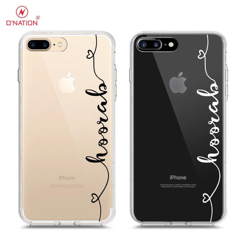 iPhone 8 Plus / 7 Plus Cover - Personalised Name Series - 8 Designs - Clear Phone Case - Soft Silicon Borders