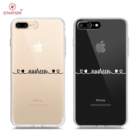 iPhone 8 Plus / 7 Plus Cover - Personalised Name Series - 8 Designs - Clear Phone Case - Soft Silicon Borders