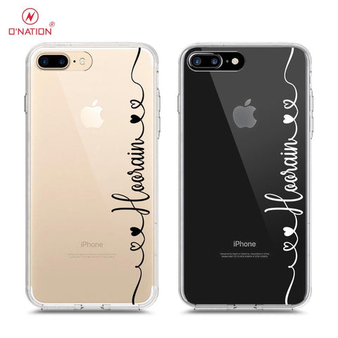 iPhone 8 Plus / 7 Plus Cover - Personalised Name Series - 8 Designs - Clear Phone Case - Soft Silicon Borders