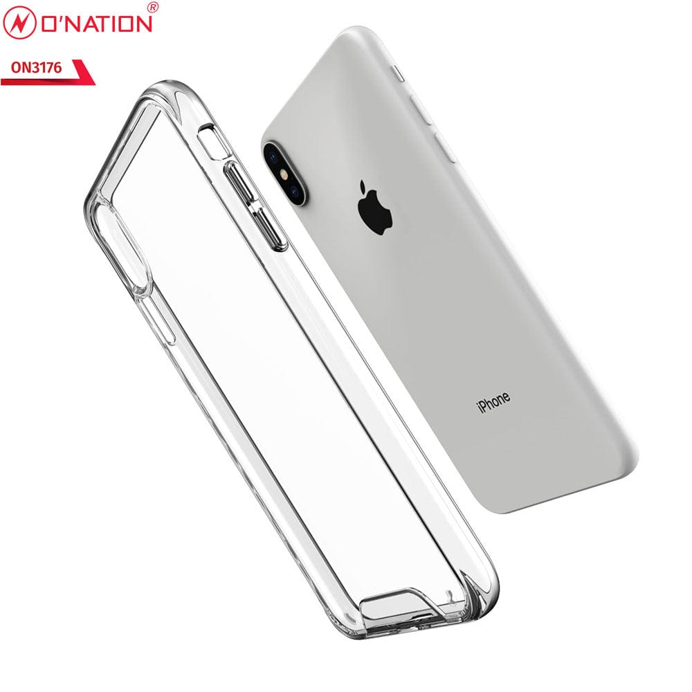 iPhone XS Max Cover - ONation Essential Series - Premium Quality No Yellowing Drop Tested Tpu+Pc Clear Soft Edges