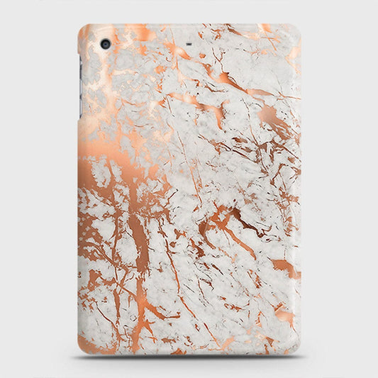 iPad Mini 3 / 2 / 1 Cover - In Chic Rose Gold Chrome Style Printed Hard Case with Life Time Colors Guarantee