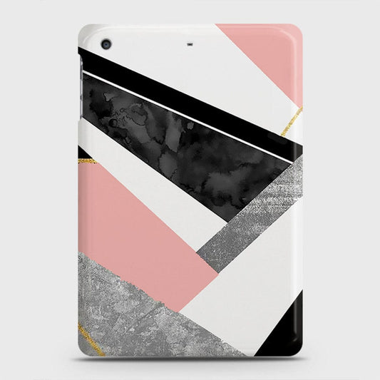 iPad Mini 3 / 2 / 1 Cover - Geometric Luxe Marble Trendy Printed Hard Case with Life Time Colors Guarantee