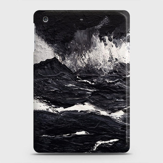 iPad Mini 3 / 2 / 1 Cover - Black Ocean Marble Trendy Printed Hard Case with Life Time Colors Guarantee