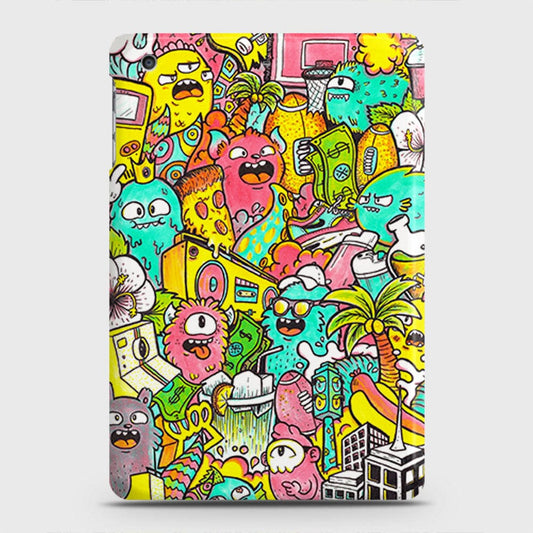iPad Mini 3 / 2 / 1 Cover - Candy Colors Trendy Sticker Collage Printed Hard Case with Life Time Colors Guarantee