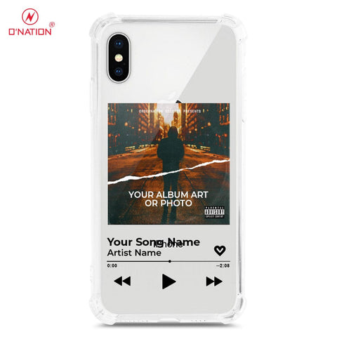 iPhone XS / X Cover - Personalised Album Art Series - 4 Designs - Clear Phone Case - Soft Silicon Borders