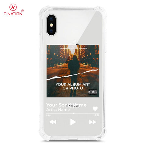 iPhone XS / X Cover - Personalised Album Art Series - 4 Designs - Clear Phone Case - Soft Silicon Borders