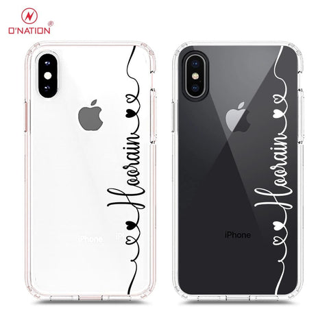 iPhone XS / X Cover - Personalised Name Series - 8 Designs - Clear Phone Case - Soft Silicon Borders