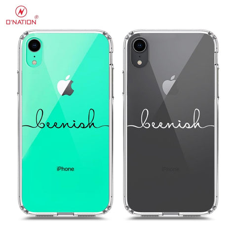 iPhone XR Cover - Personalised Name Series - 8 Designs - Clear Phone Case - Soft Silicon Borders