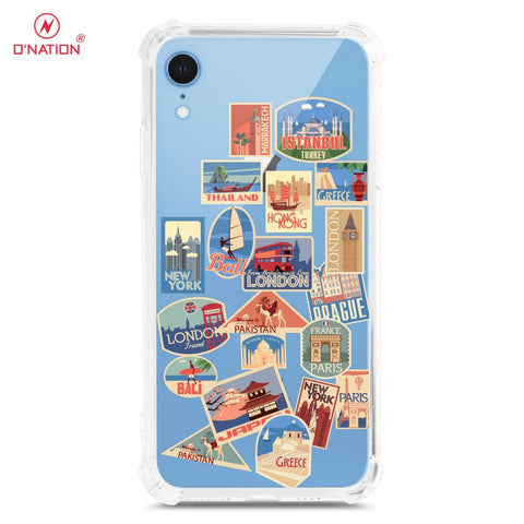 iPhone XR Cover - Personalised Boarding Pass Ticket Series - 5 Designs - Clear Phone Case - Soft Silicon Borders
