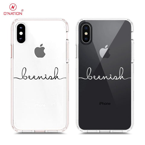 iPhone XS Max Cover - Personalised Name Series - 8 Designs - Clear Phone Case - Soft Silicon Borders