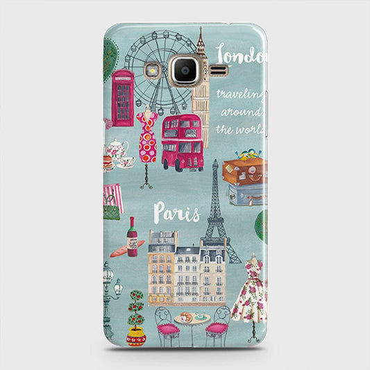 Samsung Galaxy J5 2015 Cover - London, Paris, New York ModernPrinted Hard Case with Life Time Colors Guarantee