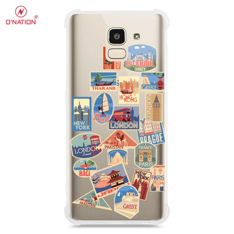 Samsung Galaxy J6 2018 Cover - Personalised Boarding Pass Ticket Series - 5 Designs - Clear Phone Case - Soft Silicon Borders